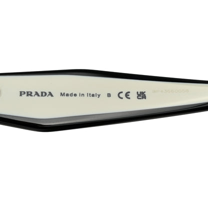 Prada Acetate Sunglasses SPR 15W Black White 6 of 8
