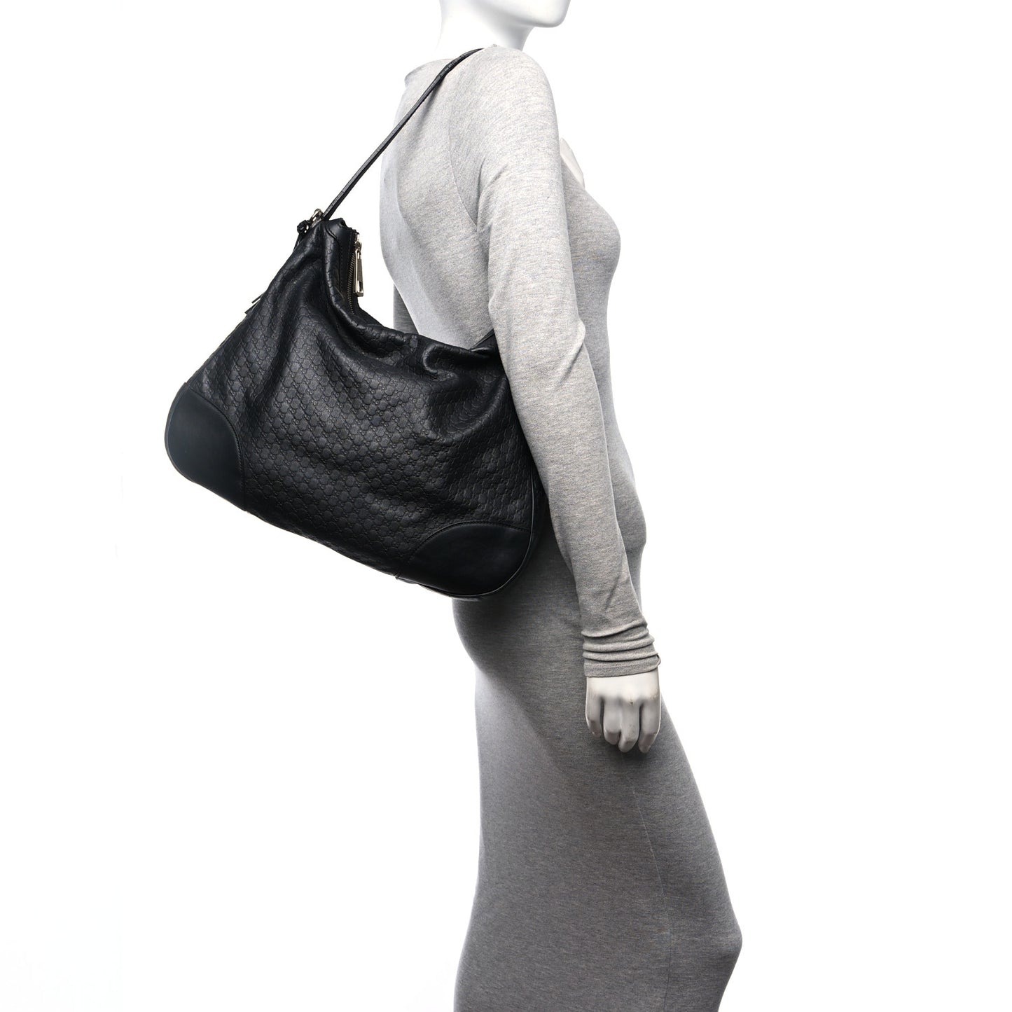 Soft Microguccissima Margaux Hobo Black