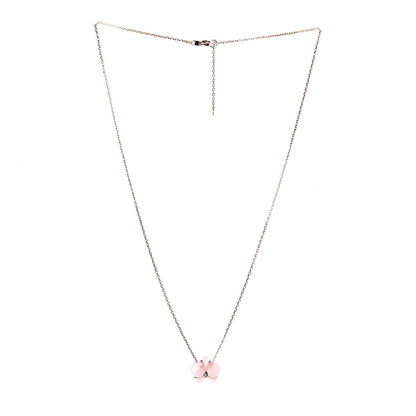 Cartier 18K Pink Gold Rose Quartz Diamond Caresse D'Orchidees Par Pendant Necklace 3 of 6