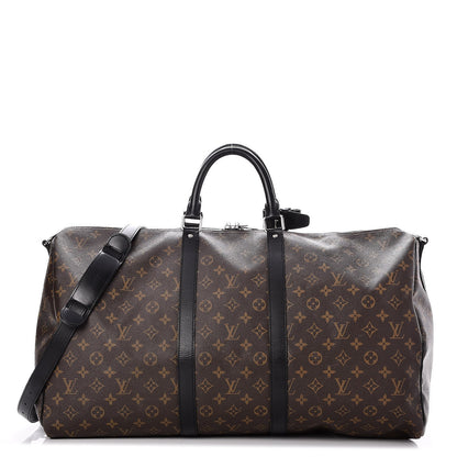 Louis Vuitton Monogram Macassar Keepall Bandouliere 55 1 of 7
