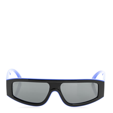 Acetate Cat Eye Sunglasses 6057 Black Blue