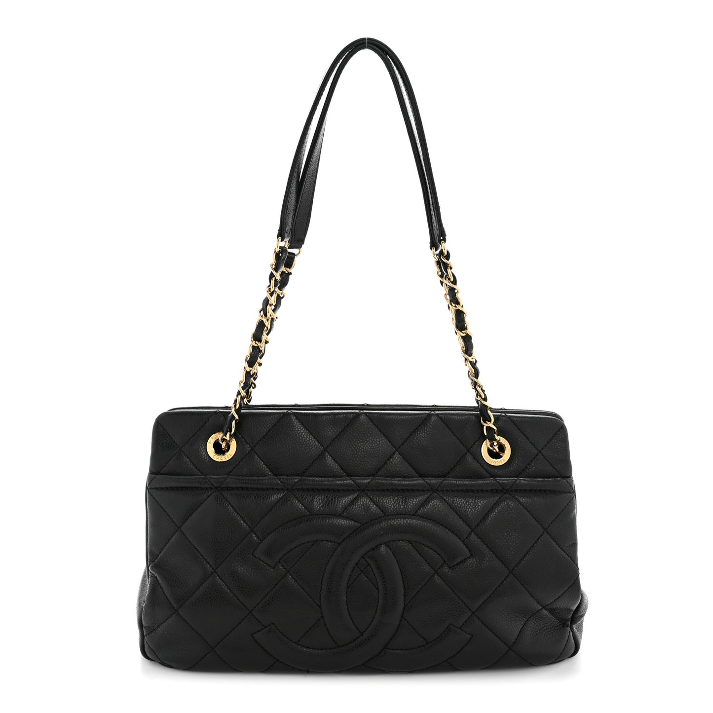Caviar Quilted Timeless CC Soft Tote Black