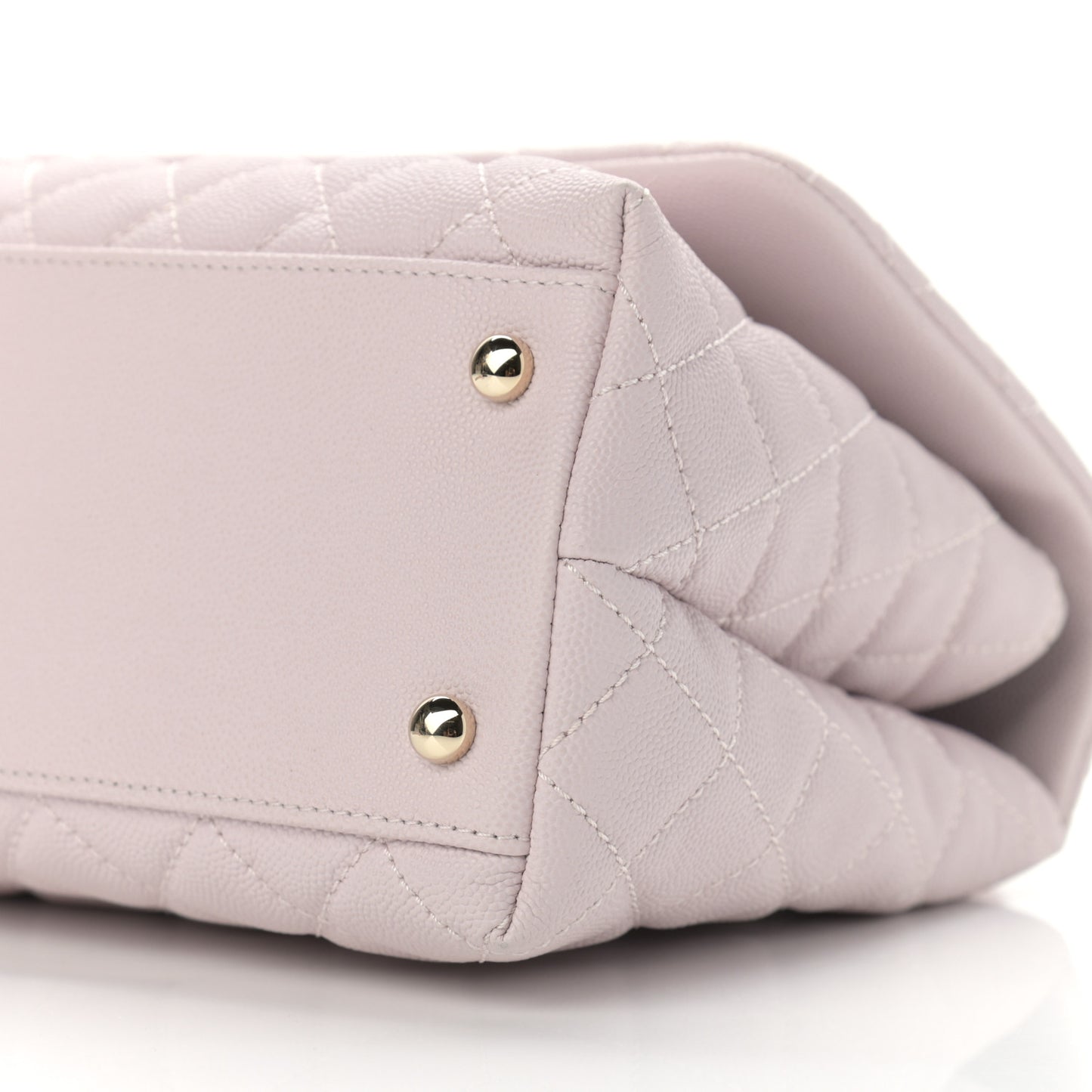 Caviar Quilted Small Coco Handle Flap Light Pink