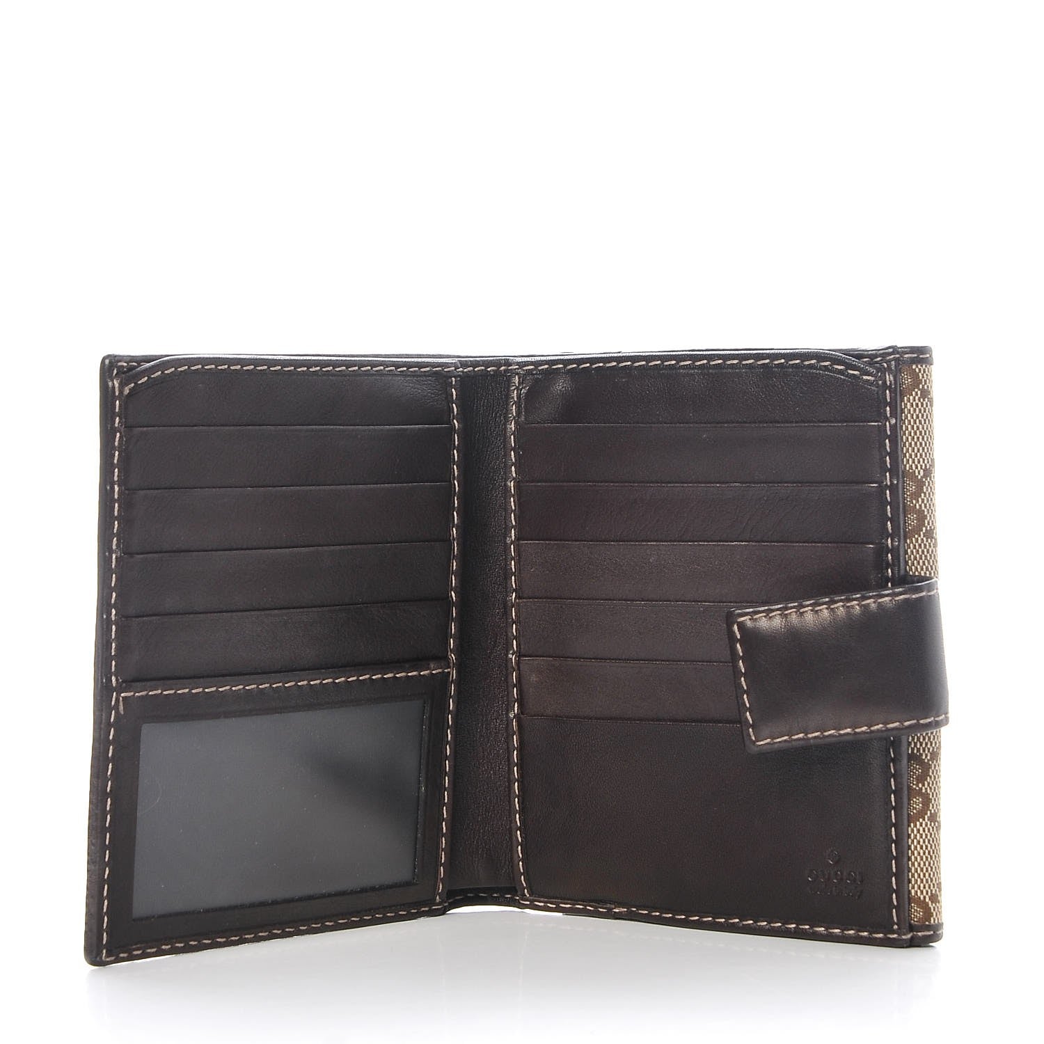 Gucci Monogram New Britt French Wallet Dark Brown 5 of 8