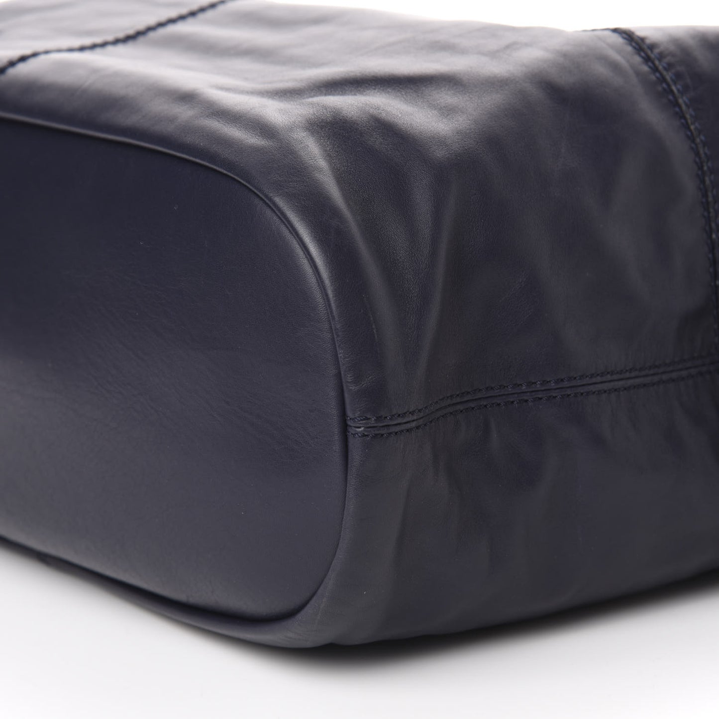 Calfskin Star Embossed Studded Medium Nightingale Navy