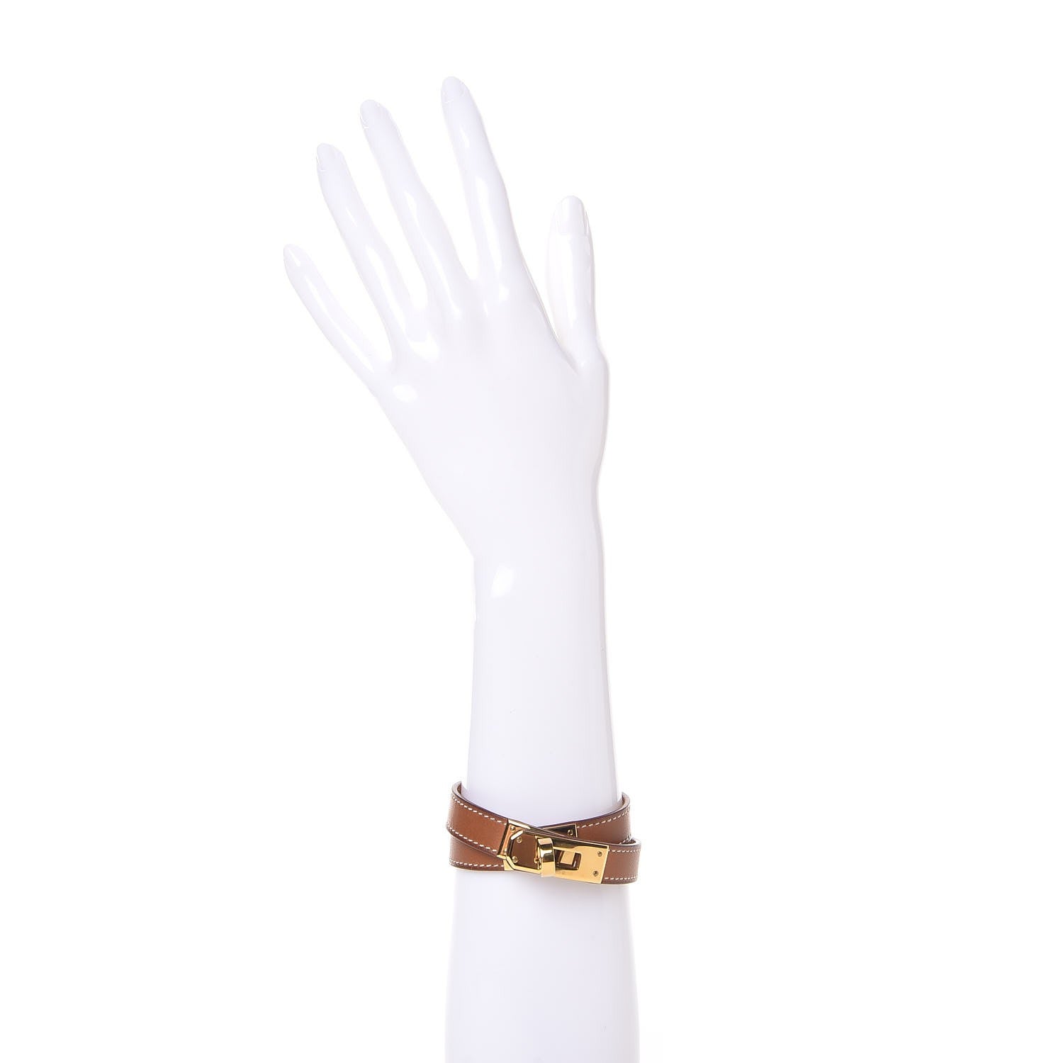 Hermes Barenia Kelly Double Tour Bracelet M Fauve 2 of 7