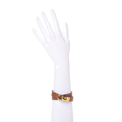 Hermes Barenia Kelly Double Tour Bracelet M Fauve 2 of 7