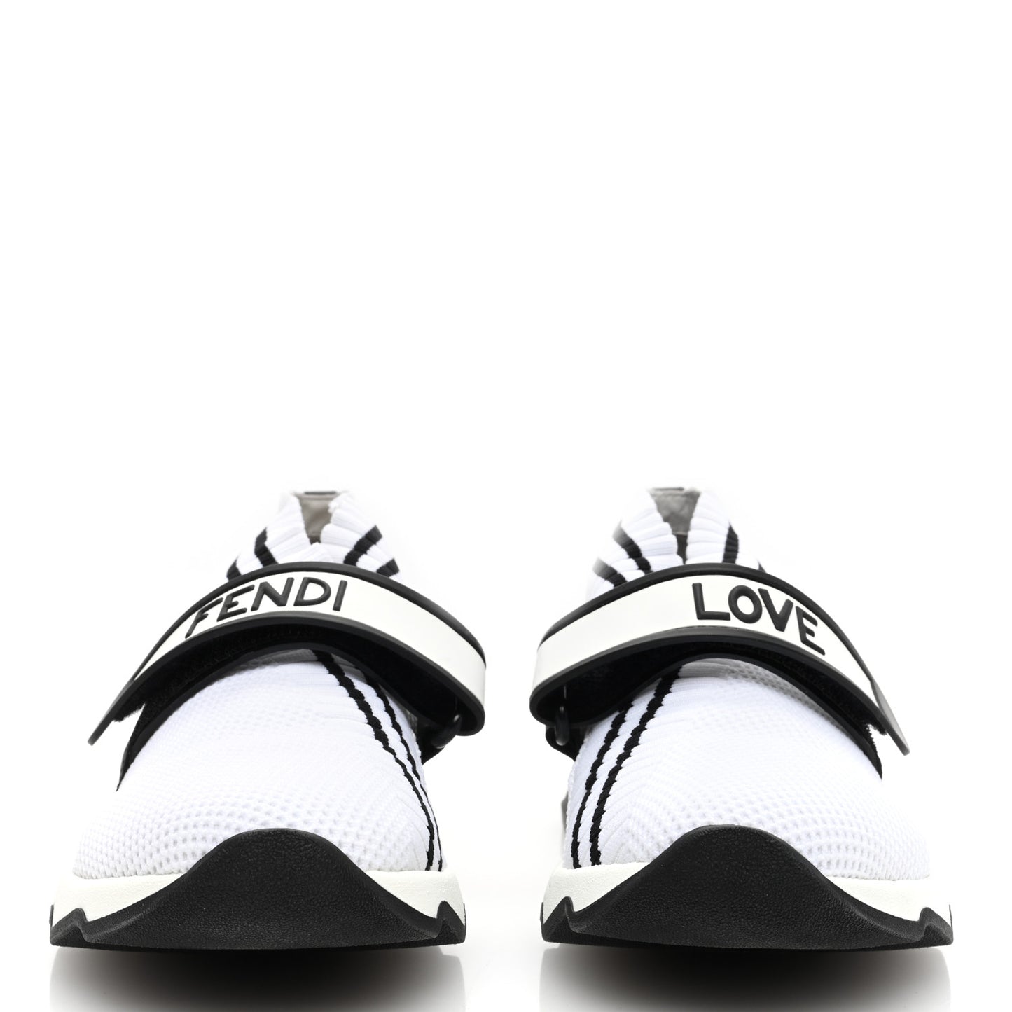 Stretch Yarn Stiff Band Rockoko Sneakers 35.5 Black White