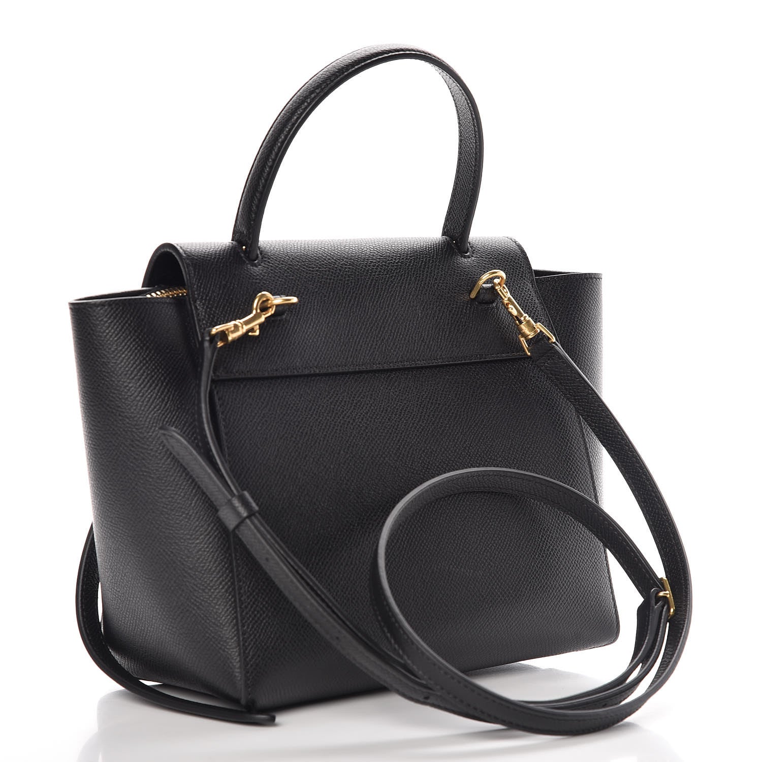 Celine Grained Calfskin Nano Belt Bag Black 4 of 9