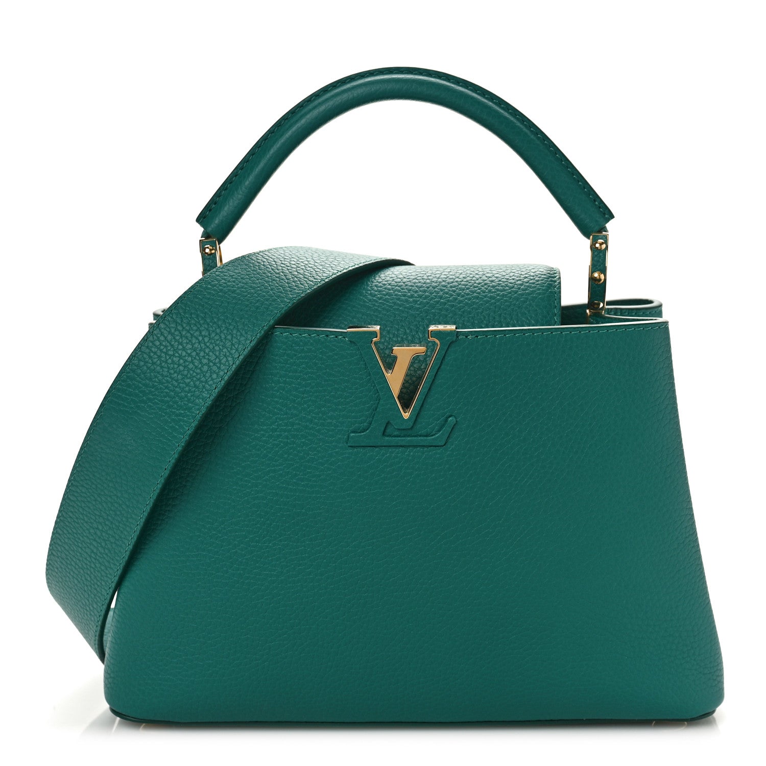 Louis Vuitton Taurillon Capucines BB Emerald 1 of 8