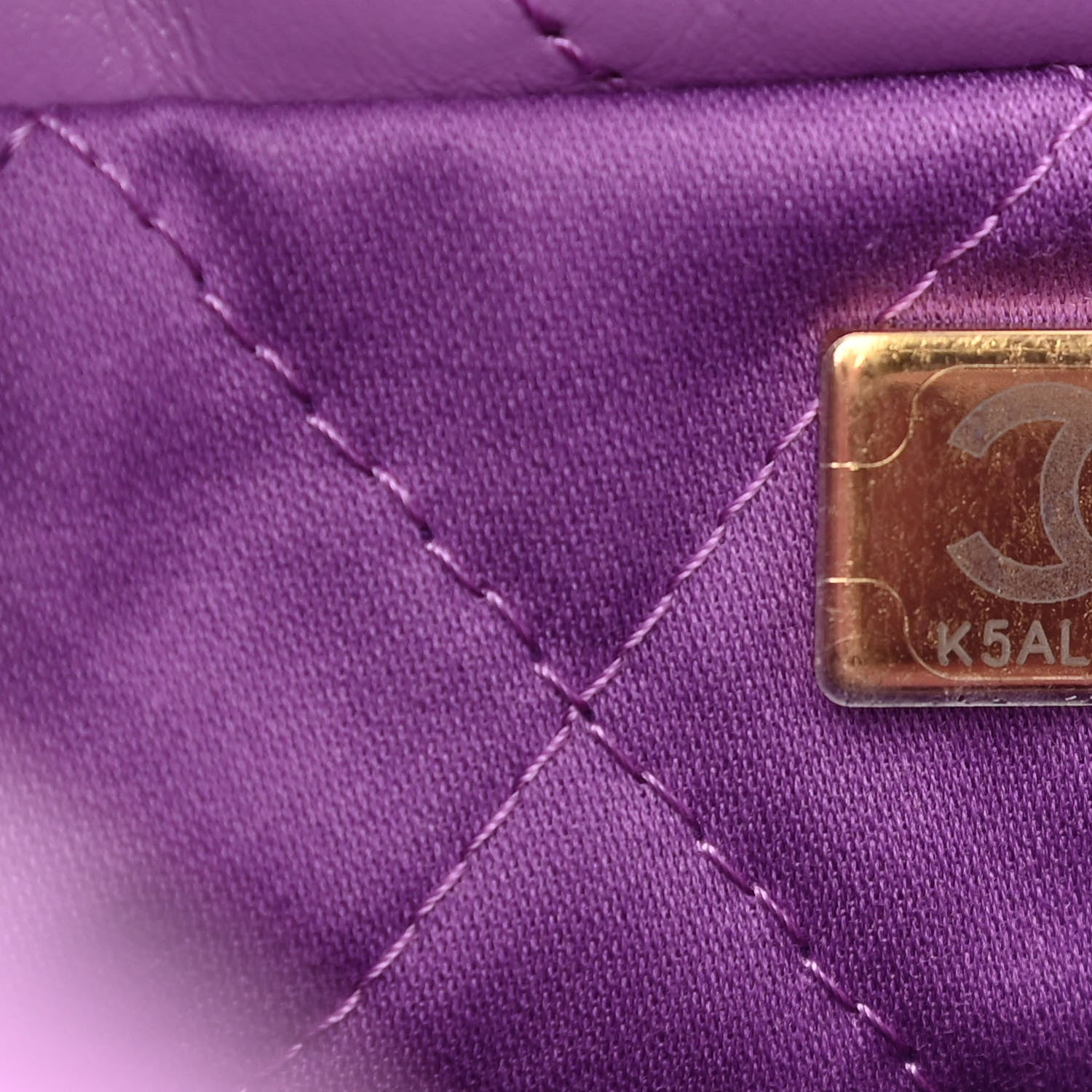 Chanel Shiny Calfskin Quilted Small Chanel 22 Purple 8 of 12