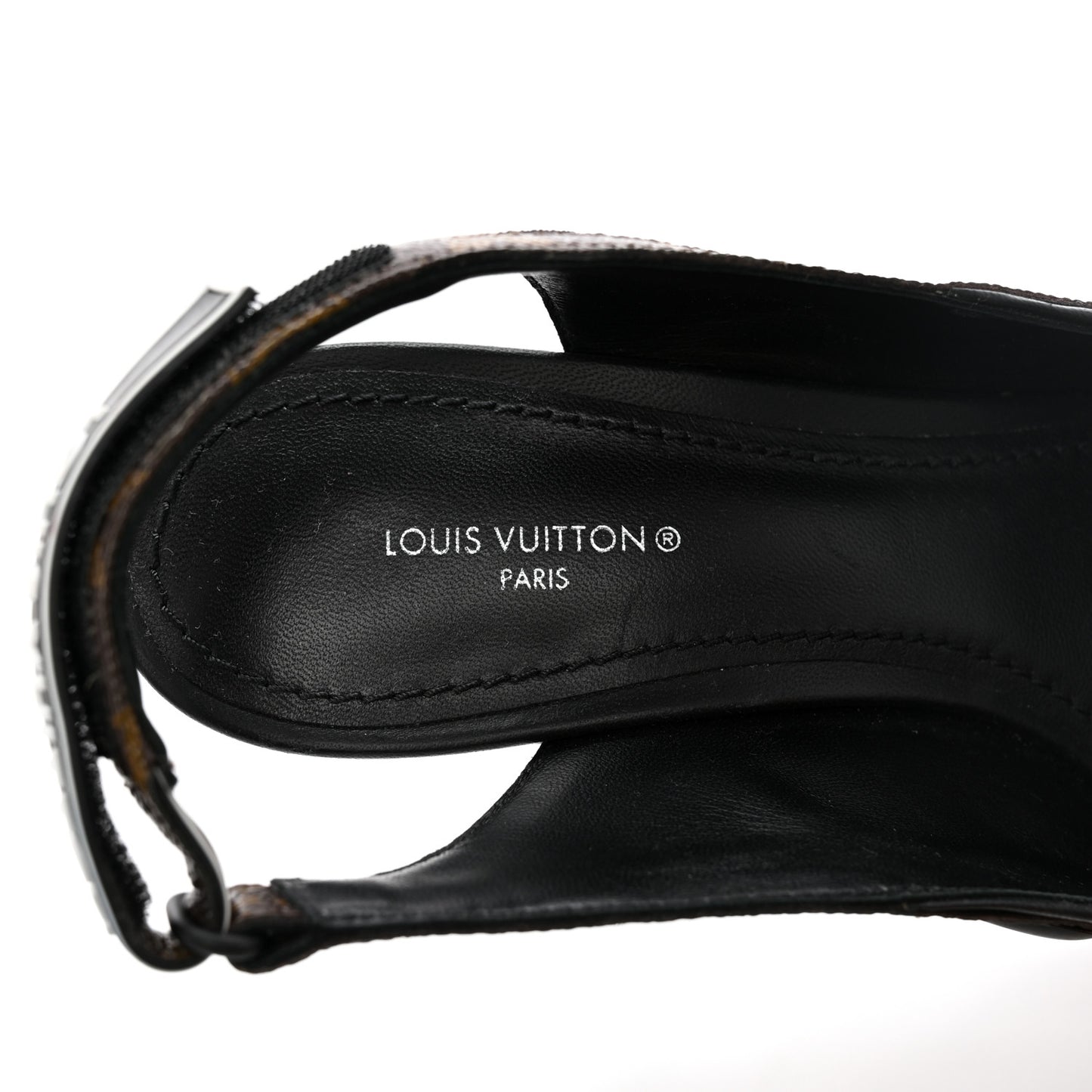 Patent Monogram Archlight Slingback Pumps 38 Black
