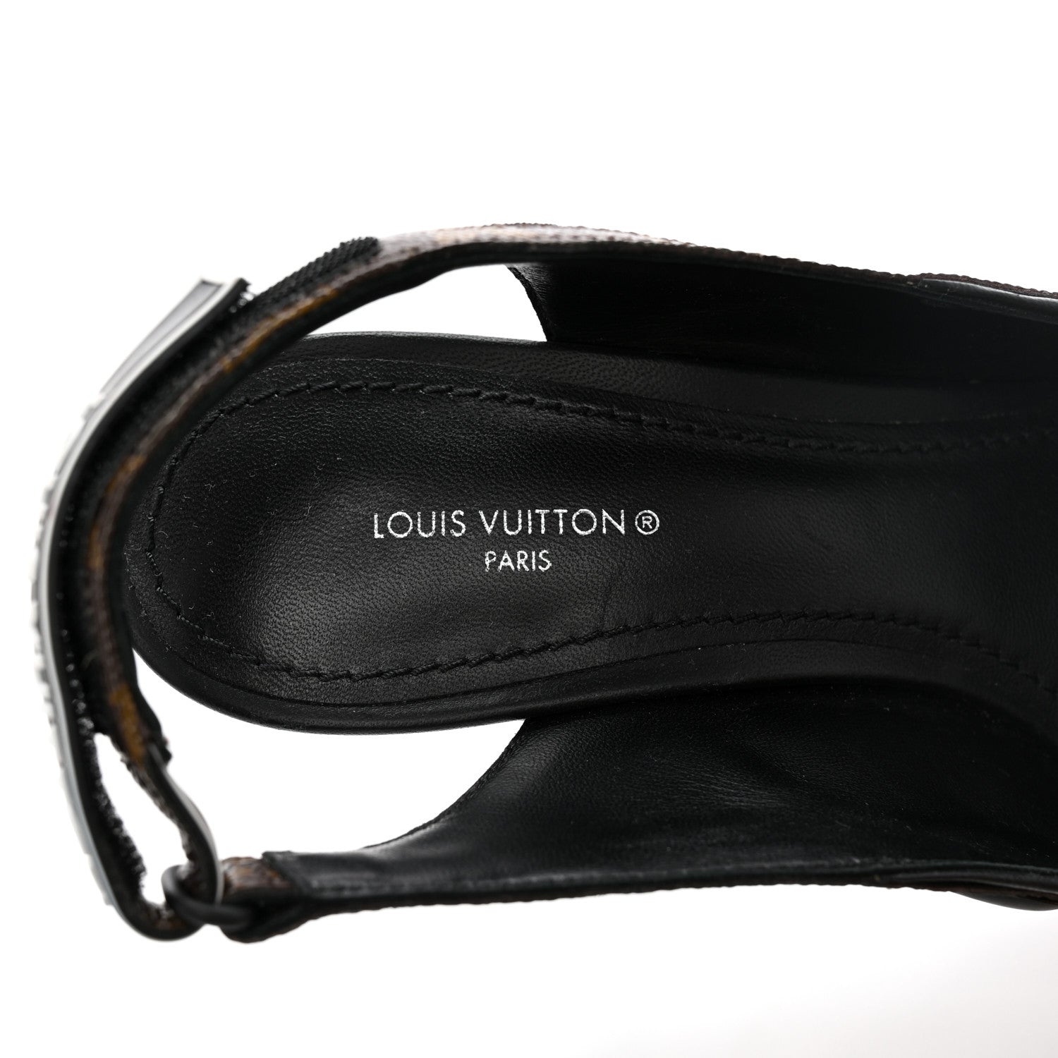 Louis Vuitton Patent Monogram Archlight Slingback Pumps 38 Black 8 of 12
