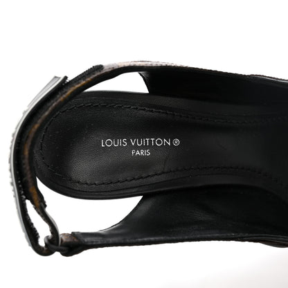 Louis Vuitton Patent Monogram Archlight Slingback Pumps 38 Black 8 of 12