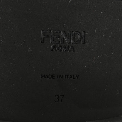 Fendi Calfskin Stretch Fabric Rockoko Biker Boots 37 Tobacco Black Marino 7 of 9