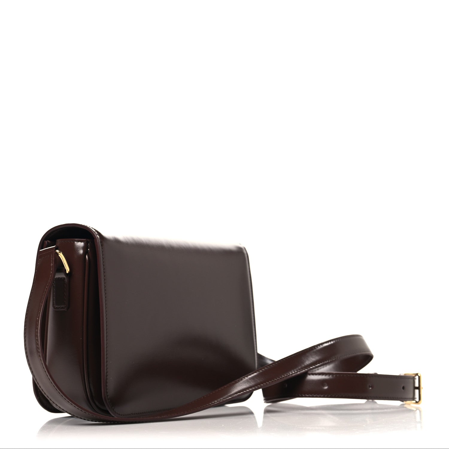 Celine Shiny Calfskin Medium Triomphe Chestnut 3 of 9