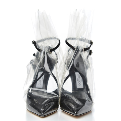 Jimmy Choo x OFF-WHITE Satin TPU Claire 100 Pumps 39.5 Black 2 of 7