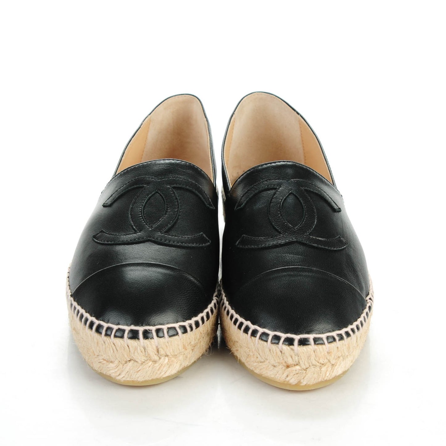 Lambskin CC Espadrilles 38 Black