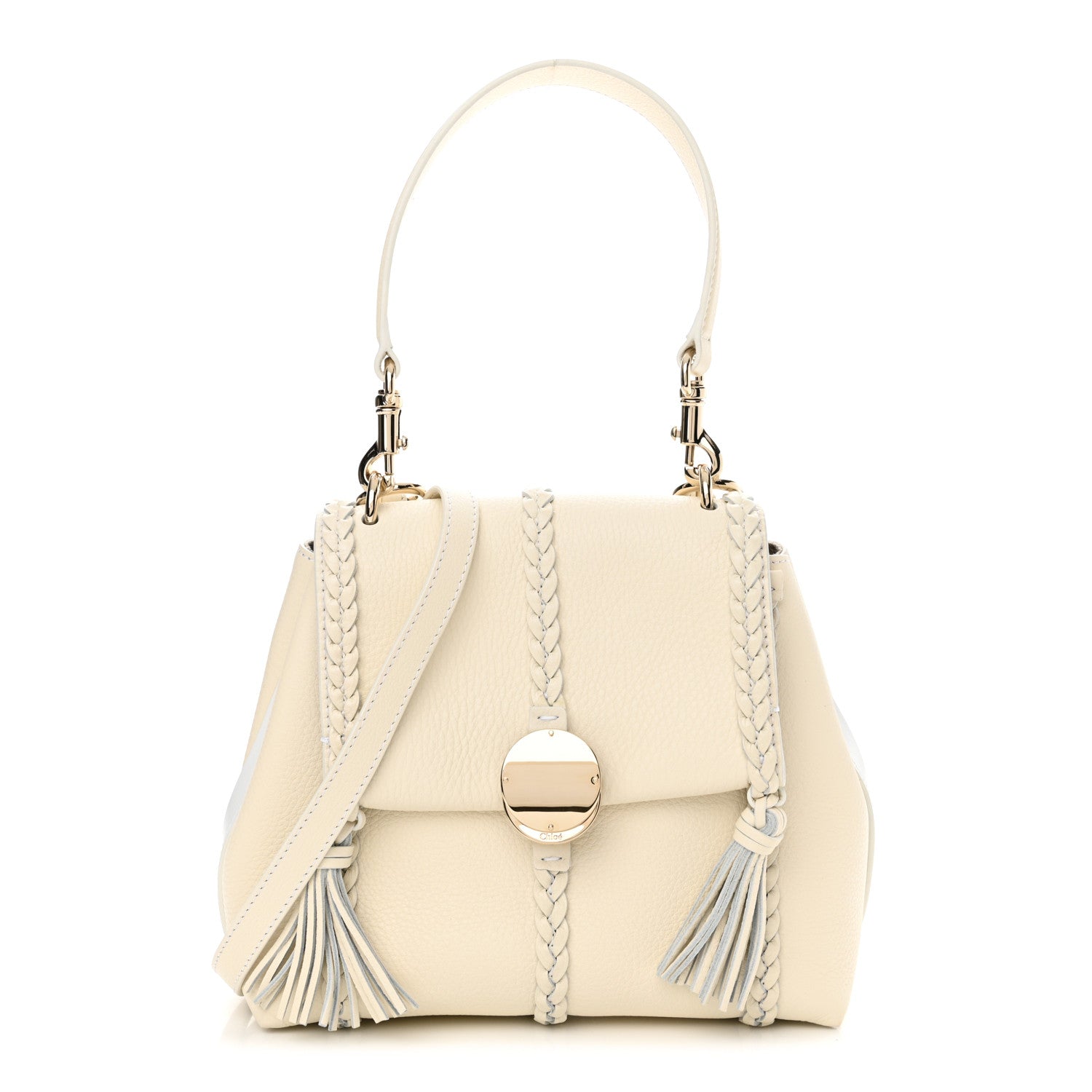 Chloe Grained Calfskin Small Penelope Soft Shoulder Bag White 1 of 11