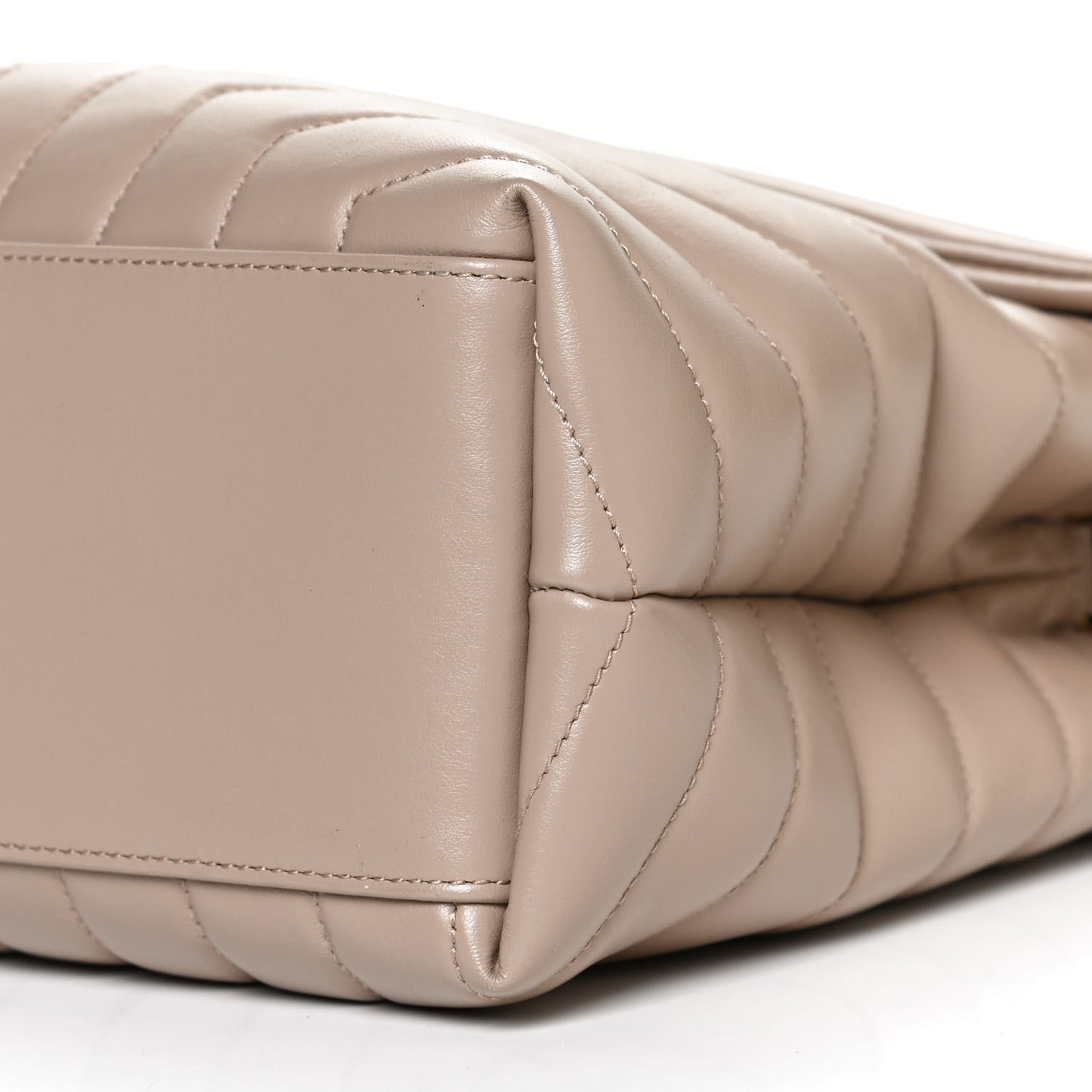 Calfskin Y Quilted Monogram Medium Loulou Chain Satchel Dark Latte