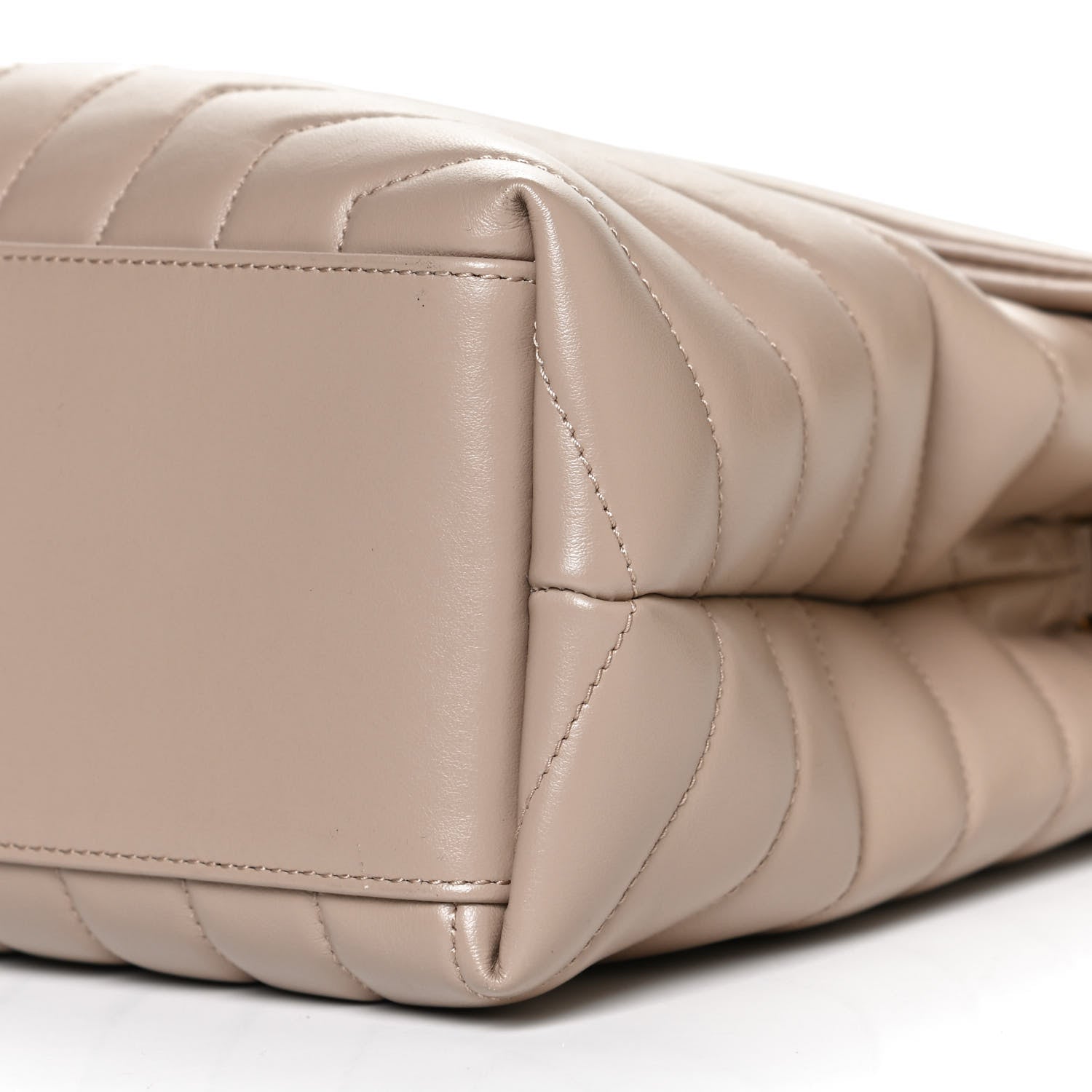Saint Laurent Calfskin Y Quilted Monogram Medium Loulou Chain Satchel Dark Latte 11 of 11