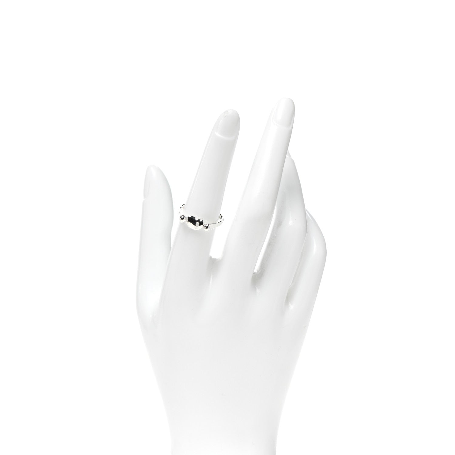 Tiffany Sterling Silver Elsa Peretti Bean Ring 53 6.5 2 of 5