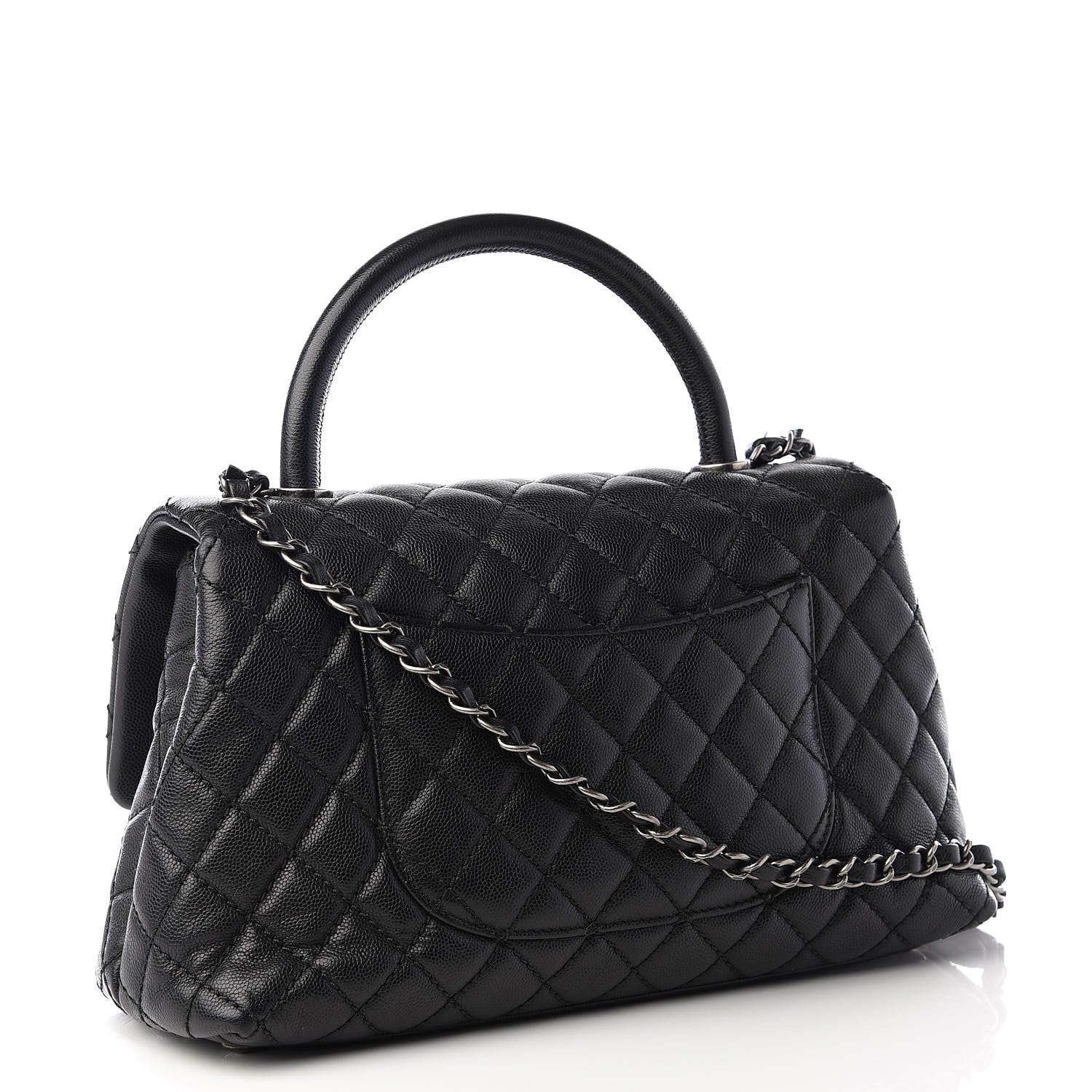 Chanel Caviar Quilted Small Coco Handle Flap Black 2 of 10