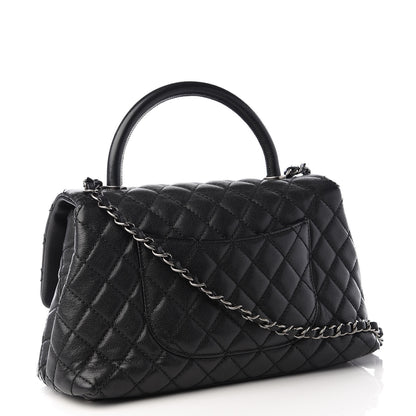 Chanel Caviar Quilted Small Coco Handle Flap Black 2 of 10