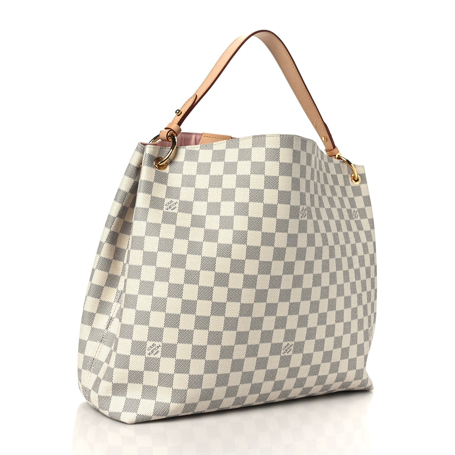 Louis Vuitton Damier Azur Graceful MM Rose Ballerine 3 of 8