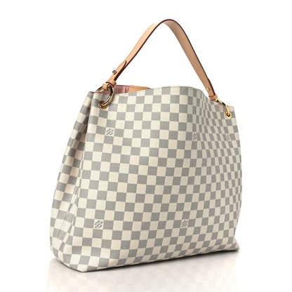 Louis Vuitton Damier Azur Graceful MM Rose Ballerine 3 of 8