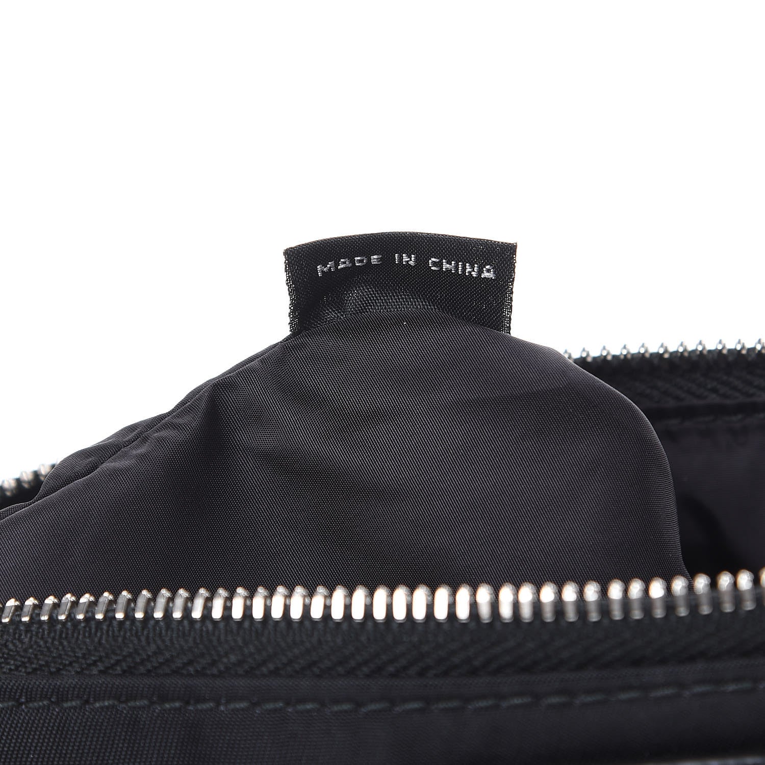 Prada Tessuto Nylon Saffiano Wristlet Black 7 of 7