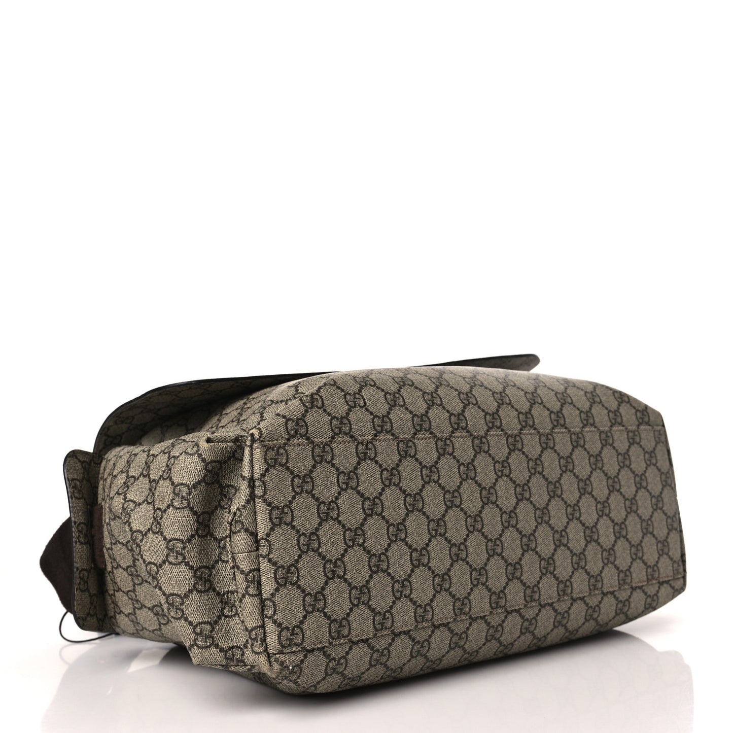 GG Plus Monogram Messenger Diaper Bag Dark Brown