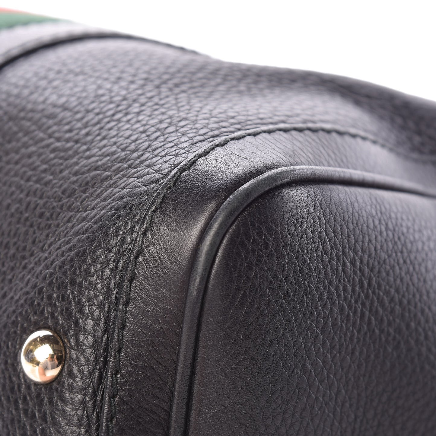 Calfskin Vintage Web Medium Boston Black