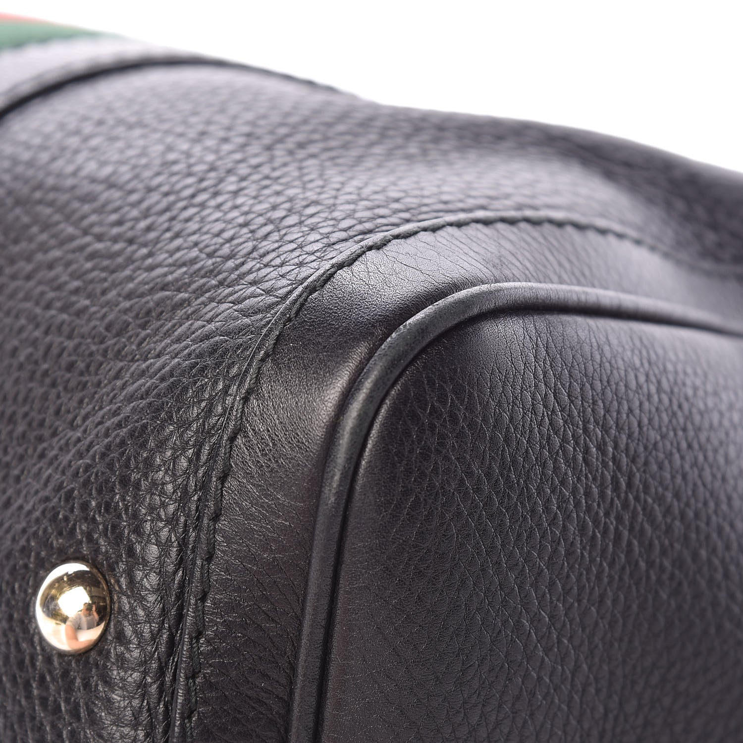 Gucci Calfskin Vintage Web Medium Boston Black 11 of 19