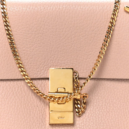 Chloe Grained Lambskin Drew Shoulder Bag Cement Pink 7 of 9