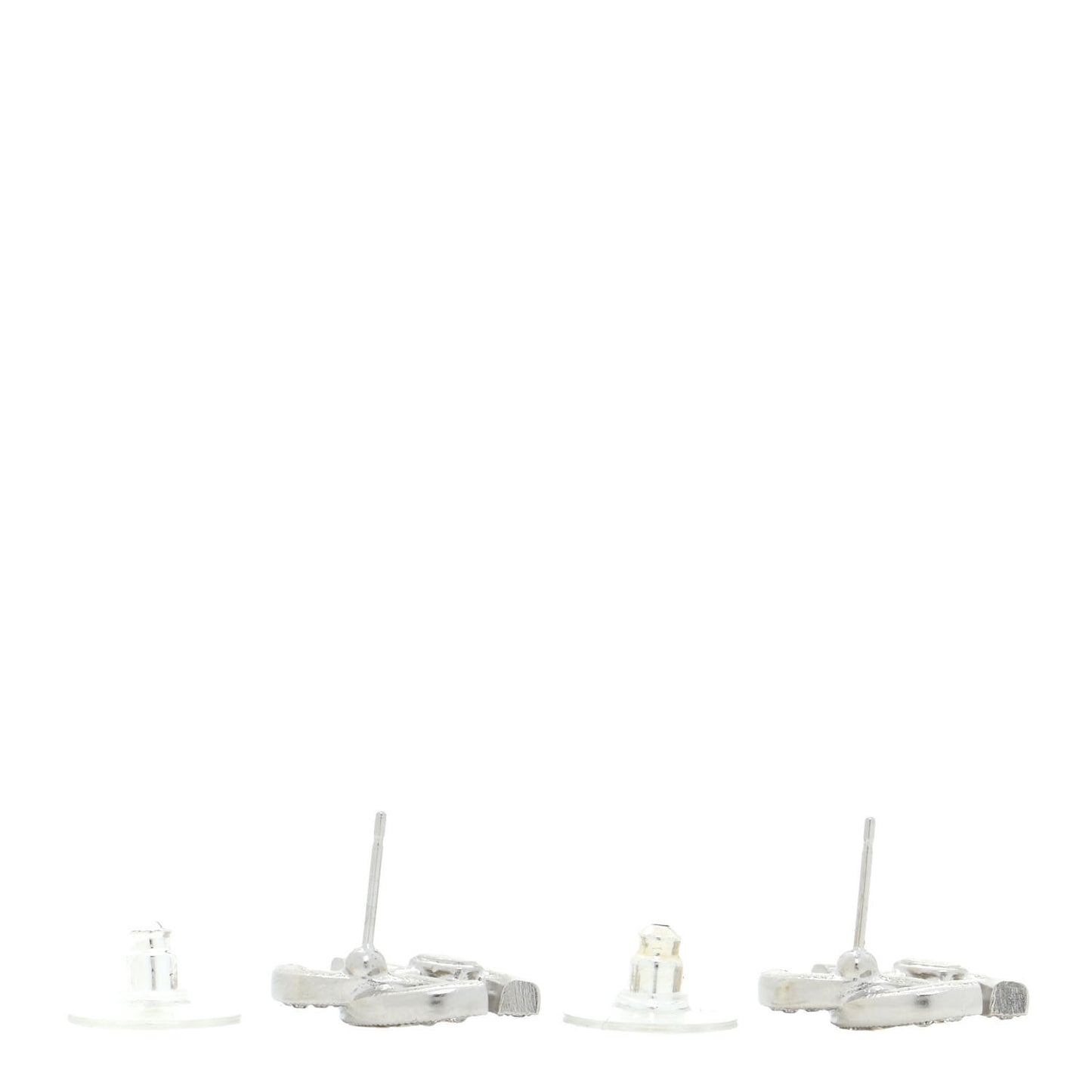 Crystal CC Earrings Silver