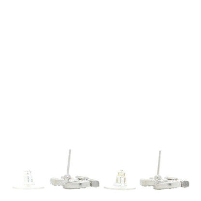 Chanel Crystal CC Earrings Silver 3 of 5