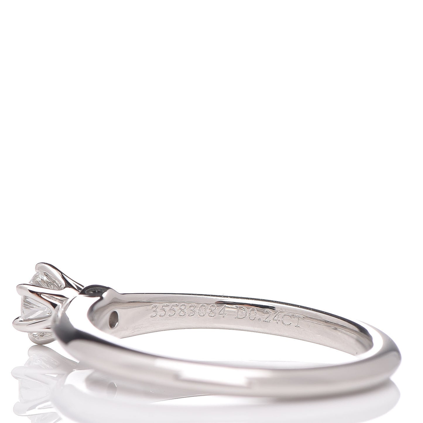 Platinum .24ct Diamond Solitaire Engagement Ring 50 5