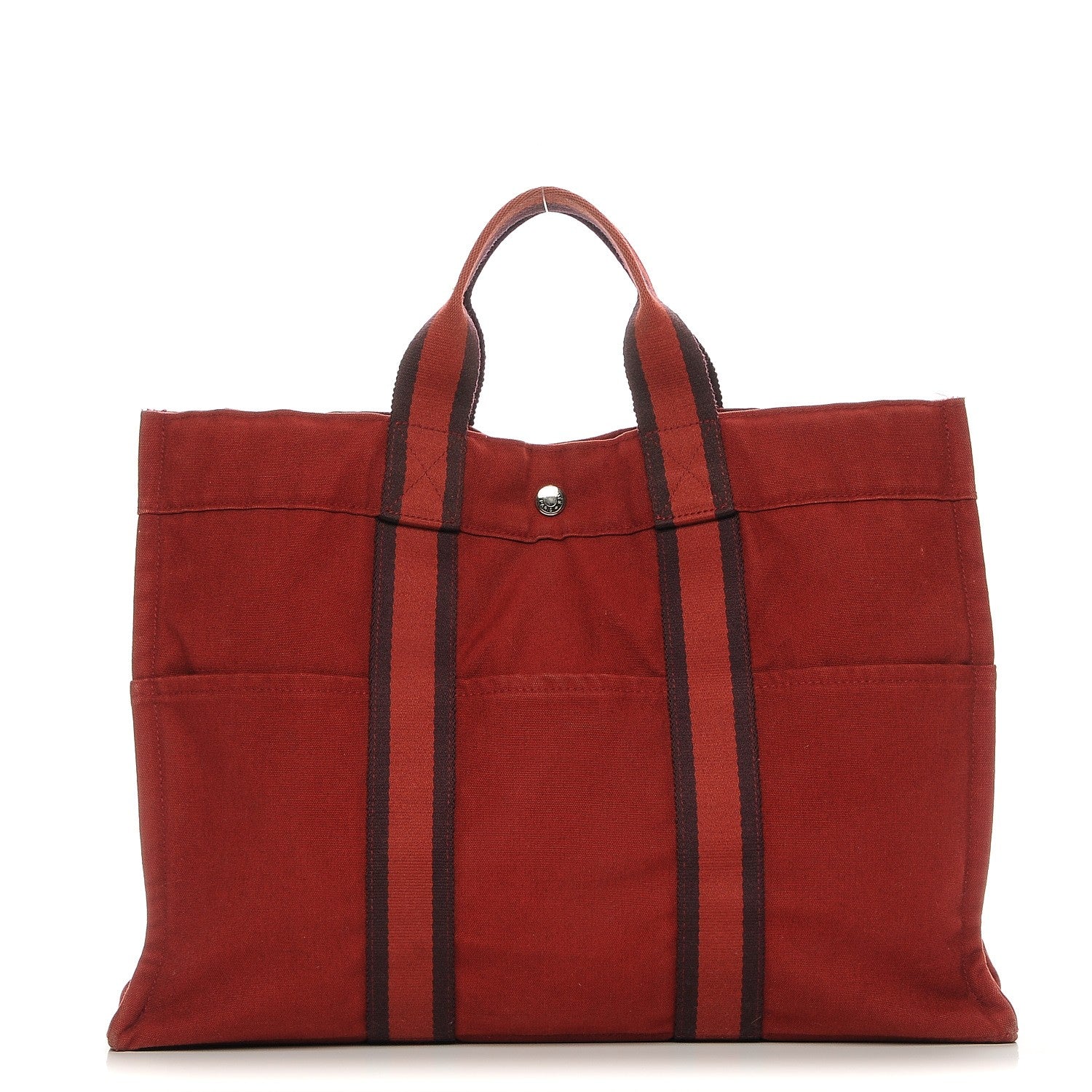 Hermes Canvas Fourre Tout MM Rouge 1 of 11