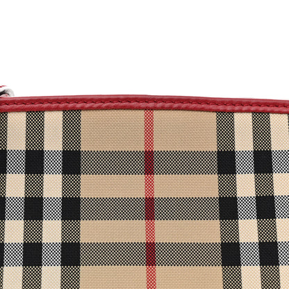 Burberry Haymarket Check Small Chichester Crossbody Clutch Red 8 of 10