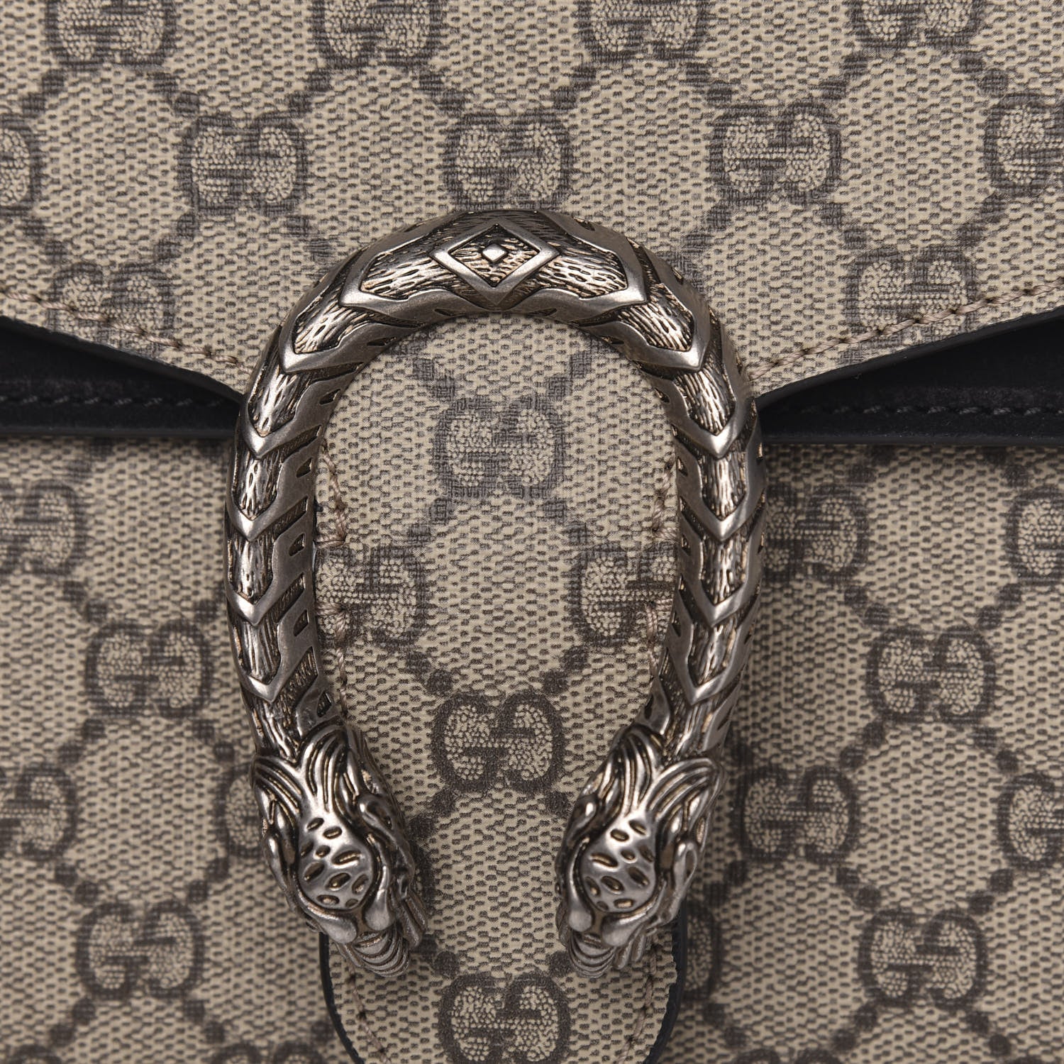 Gucci GG Supreme Monogram Small Dionysus Shoulder Bag Black 12 of 13