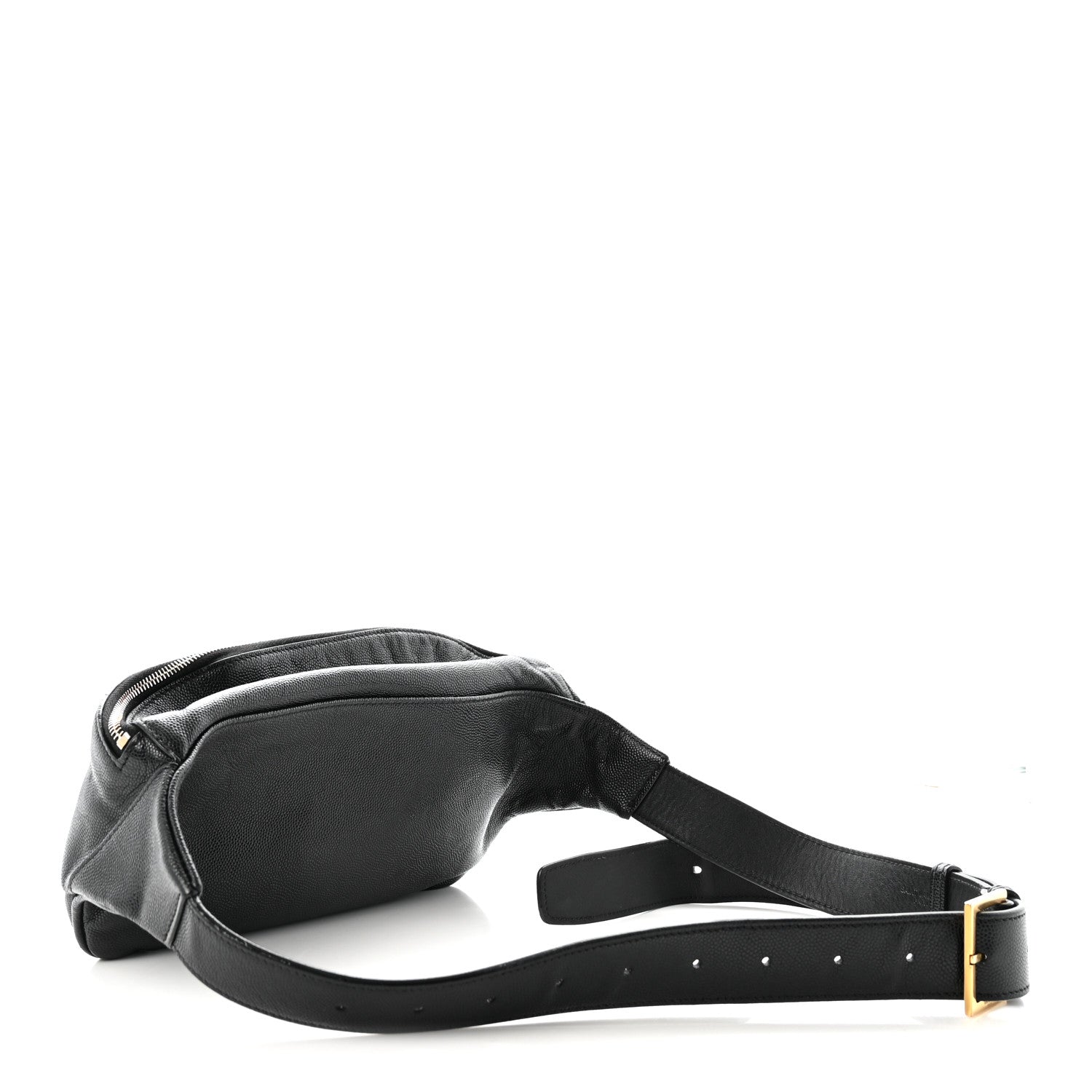 Saint Laurent Grain De Poudre Monogram Belt Bag Black 3 of 9