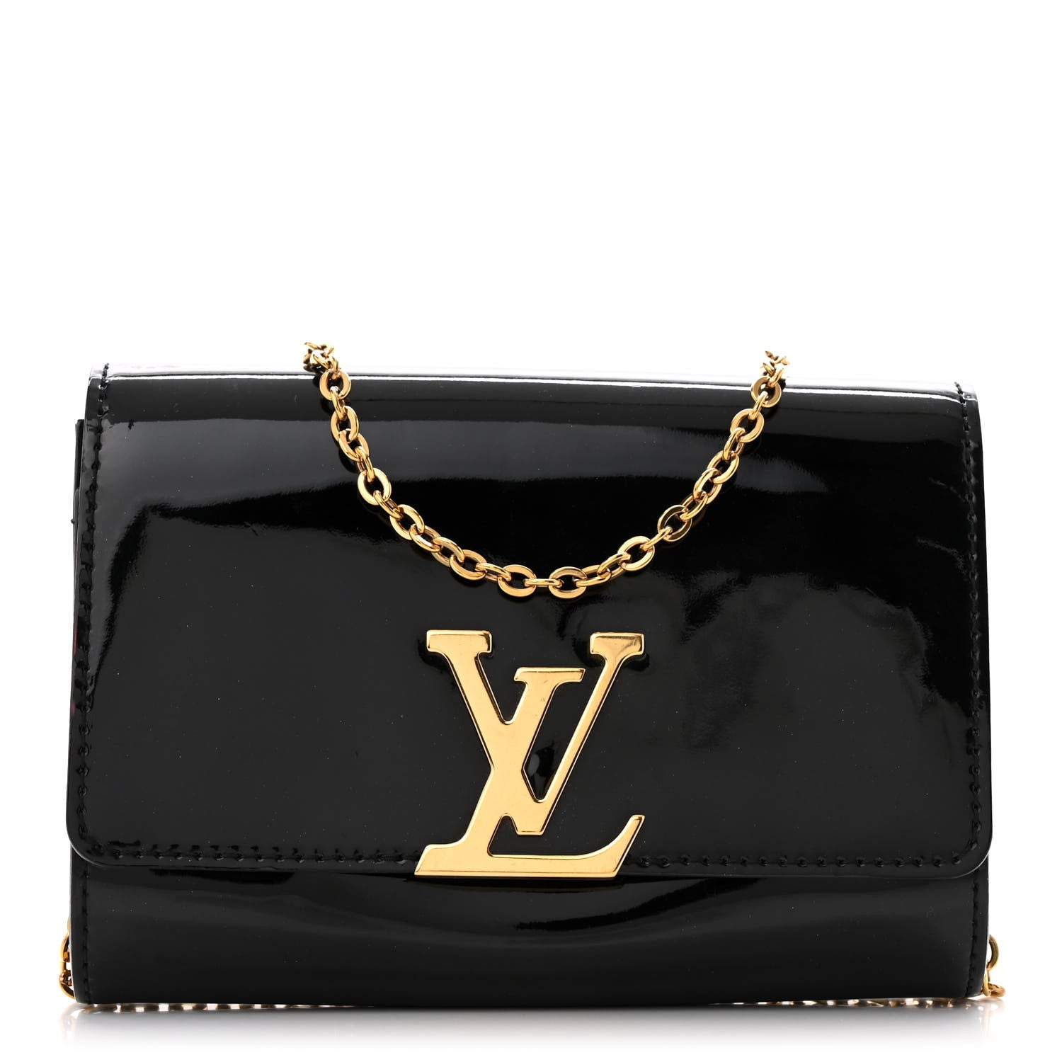 Louis Vuitton Patent Chain Louise PM Black 1 of 12