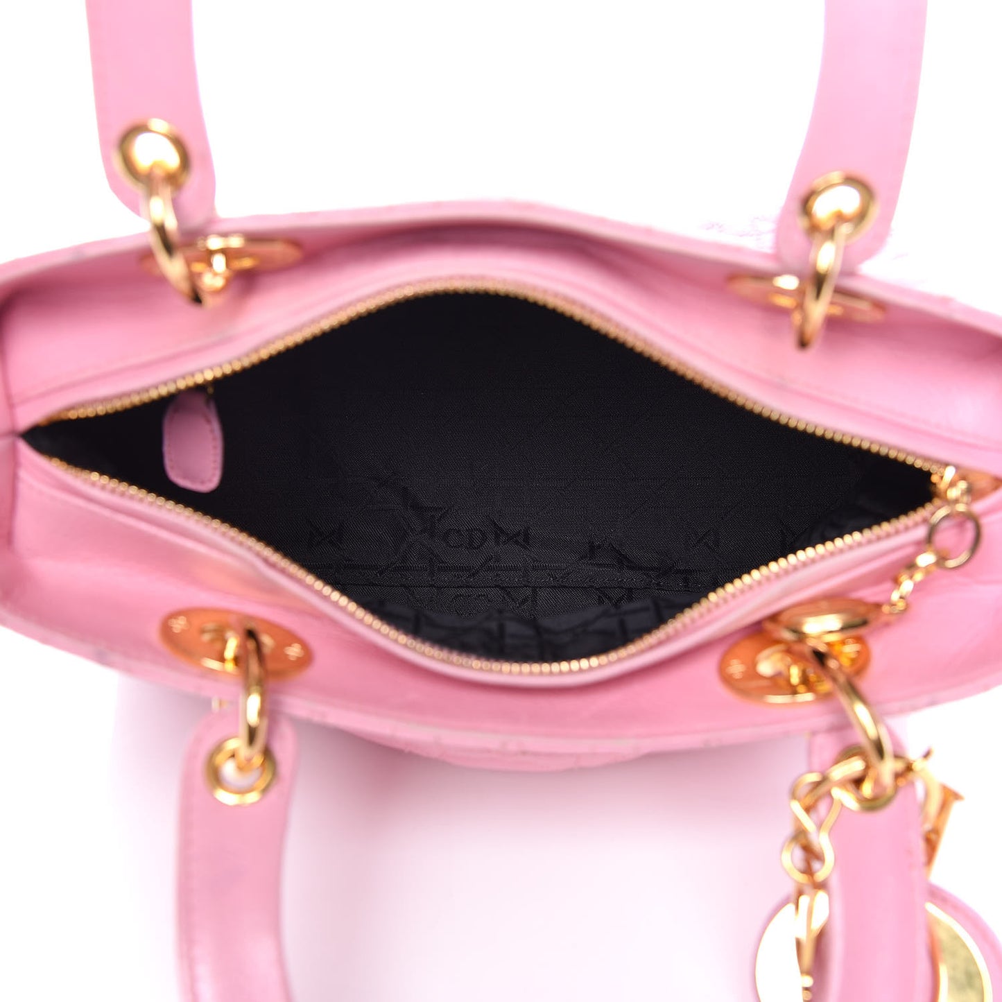 Grained Calfskin Cannage Medium Lady Dior Pink