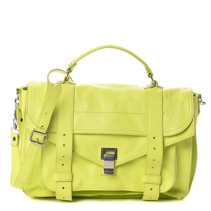 Proenza Schouler Lambskin Medium PS1 Satchel Sulfur 1 of 9