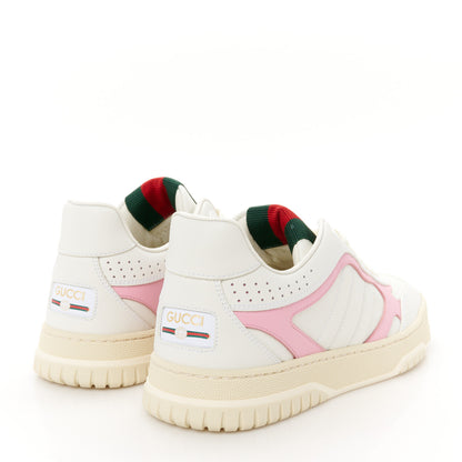 Gucci Calfskin Womens Re-Web Sneakers 38 White Pink 5 of 12