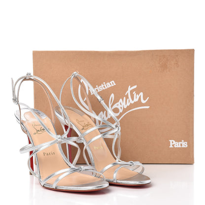 Christian Louboutin Metallic Kidskin Youpiyou 100 Sandals 40 Silver 8 of 8