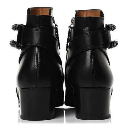 Gucci Calfskin Dionysus Elizabeth Ankle Boots 38 Black 6 of 13