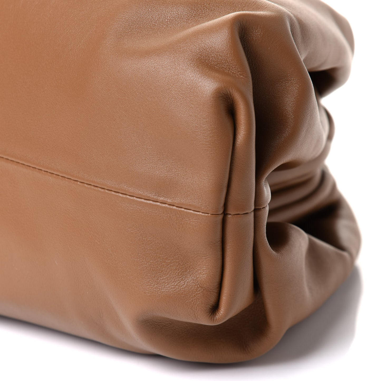 Smooth Butter Calf The Pouch Oversized Clutch Cammello