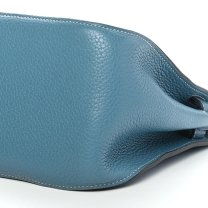 Hermes Taurillon Clemence Jypsiere 28 Blue Jean 9 of 10